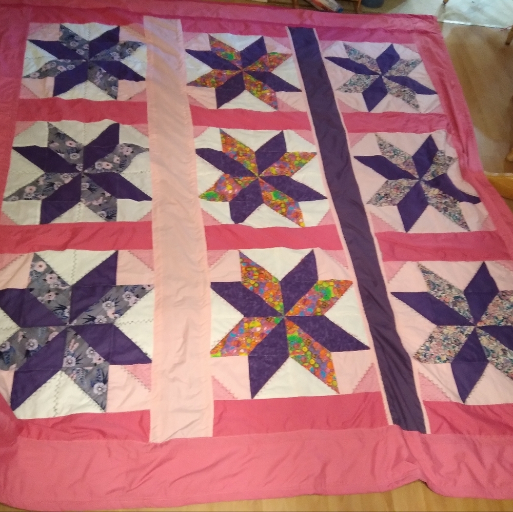 Homemade king size quilt
